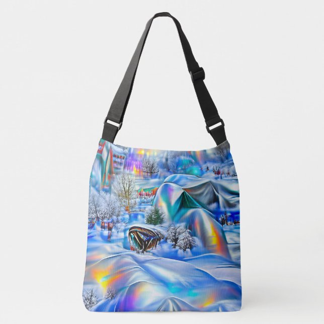 Bolsa Ajustável Terra Maravilha Surreal de inverno com Luzes Iride (Frente)
