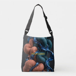Bolsa Ajustável Terracotta Teal Flow - Colorful Vertical 3D
