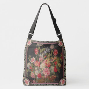 Bolsa Ajustável Teste padrão bonito floral do Victorian de
