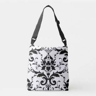 Bolsa Ajustável Teste padrão floral do damasco