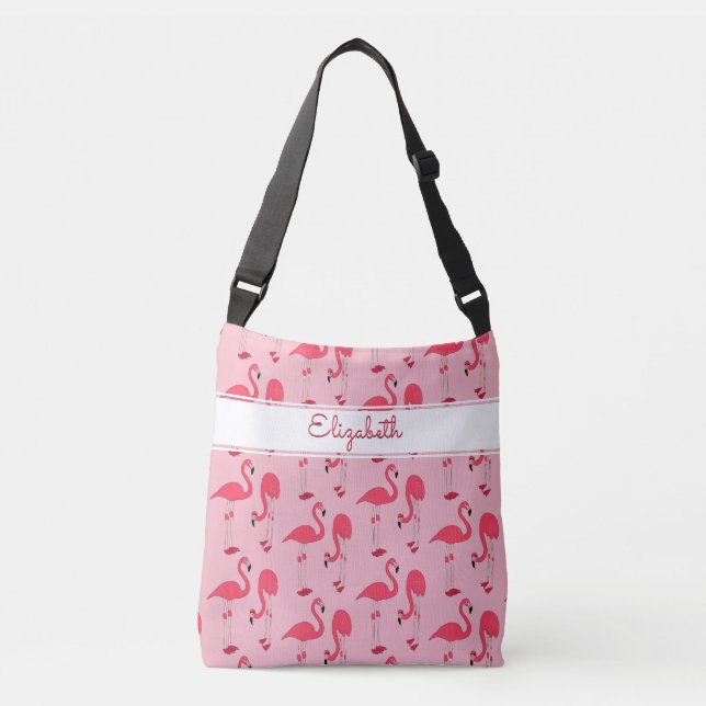 Bolsa Ajustável Teste padrão na moda da novidade dos flamingos (Frente)
