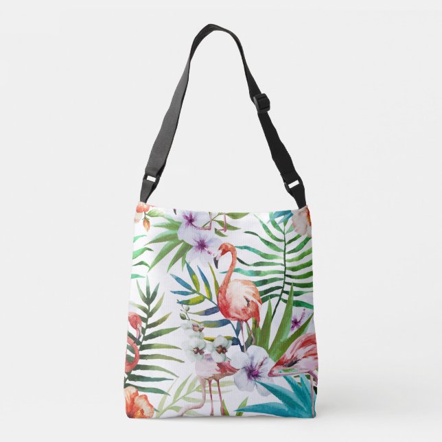 Bolsa Ajustável Teste padrão tropical do jardim da natureza do (Verso)