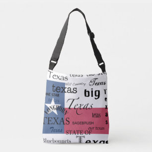Bolsa Ajustável Texto de Texas Design-com a bandeira de Texas