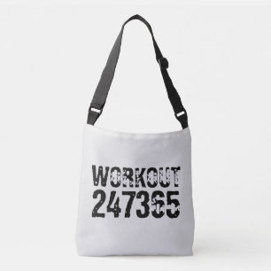Bolsa Ajustável Texto vestido e arranhado Workout 247365 preto