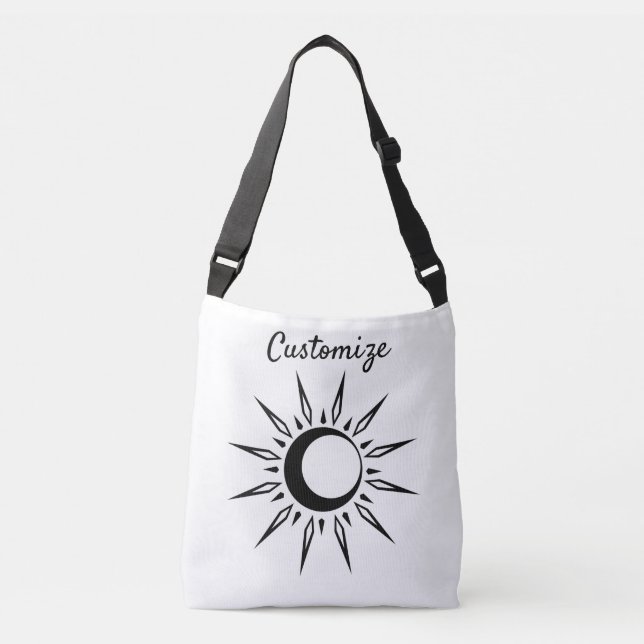 Bolsa Ajustável Thunder_Cove da Lua do Crescente Sol Brilhante (Frente)