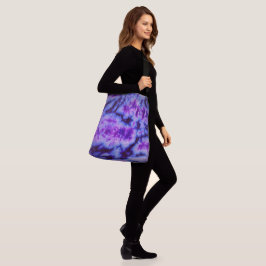 Bolsa Ajustável Tie Dye em tons de azul e roxo