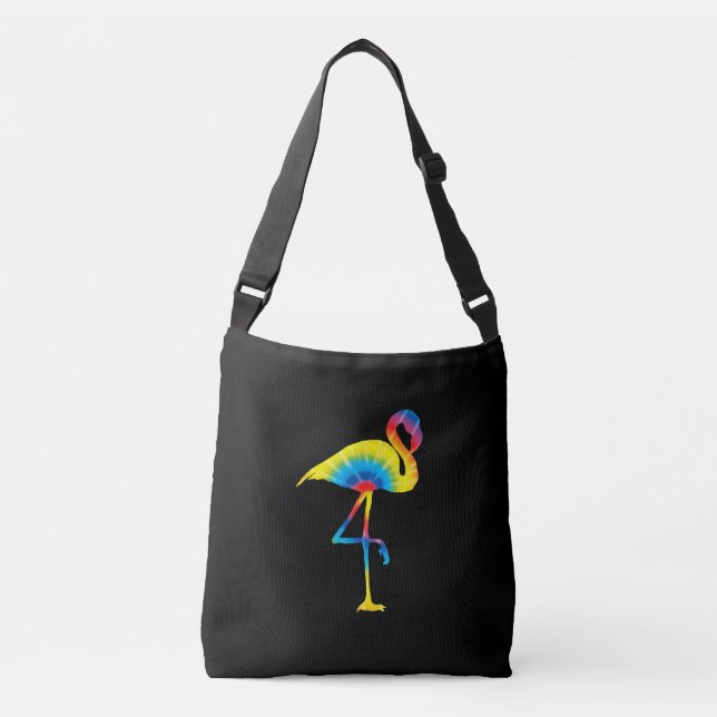 Bolsa Ajustável Tie Dye Flamingo Rainbow Impressão Bird Animal Hip (Frente)