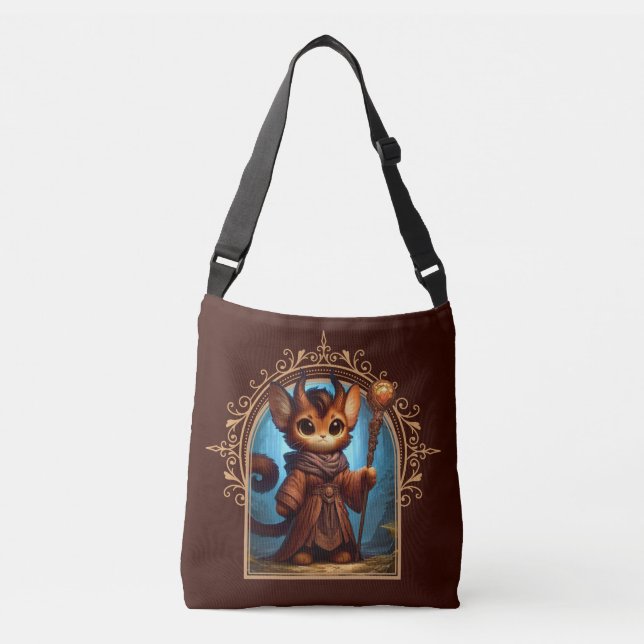 Bolsa Ajustável Tiefling Feline Fantasy Adventure (Frente)