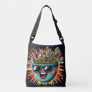 Bolsa Ajustável Tigela de Ramen de Macarrão Cartoon Fofo Engraçado