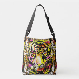 Bolsa Ajustável Tigre Realista - Desenho da Cabeça de Tigre Amarel