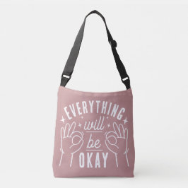 Bolsa Ajustável Tipografia de Positividade Moderna Motivacional