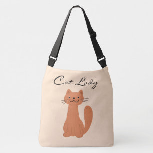Bolsa Ajustável Tipografia Simples Senhora Gato Fofa