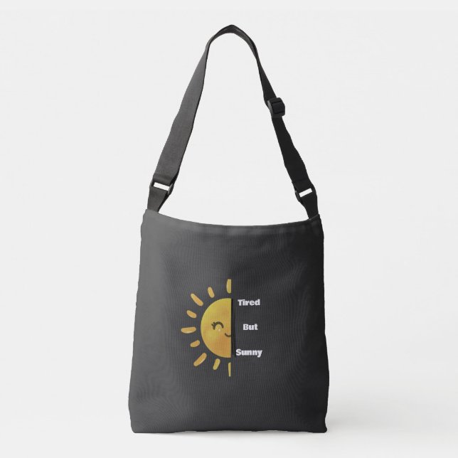 Bolsa Ajustável Tired but Sunny ☀️ | Funny Summer Burnout  (Frente)
