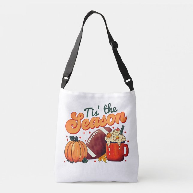Bolsa Ajustável Tiss The Season Autumn Pumpkins and Football (Verso)