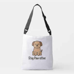 Bolsa Ajustável Título: Keep Paw-sitive - Design de Cachorro Bonit