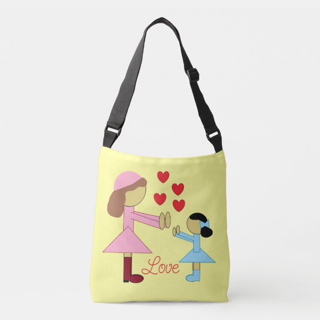 Bolsa Ajustável Todas as Crianças Precisam De Amor: Amarelo (Frente)