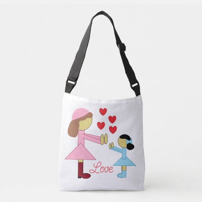Bolsa Ajustável Todas as Crianças Precisam De Amor: Branco (Frente)