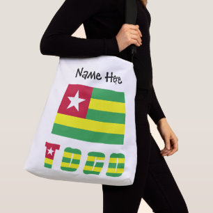 Bolsa Ajustável Togo e Bandeira Togolesa Personalizados