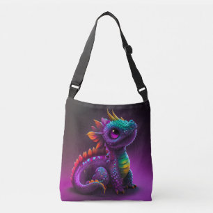 Bolsa Ajustável Trabalho de arte do Dragão Roxo Colorido Bonito Li