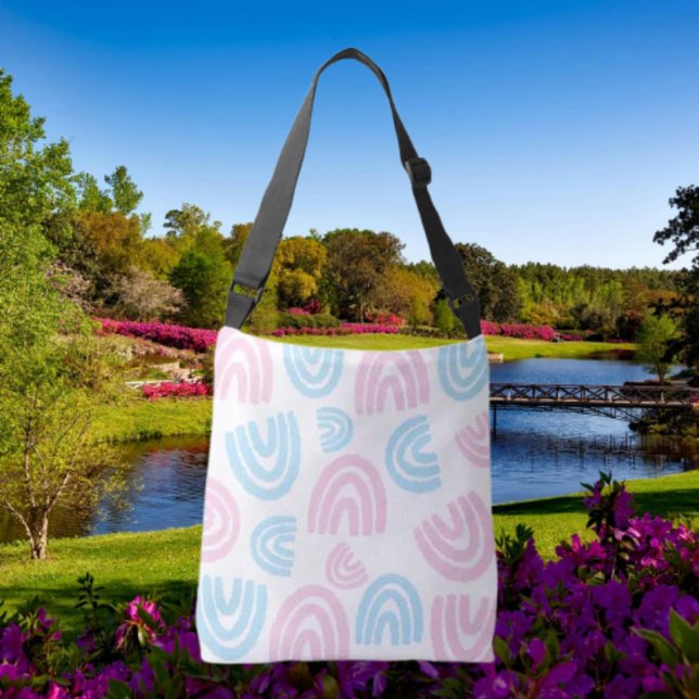 Bolsa Ajustável Trans Pride Pastel Arco Arco-Íris Bag (Criador carregado)