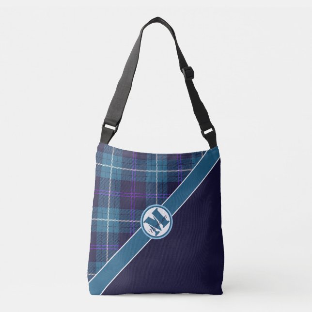 Bolsa Ajustável Trendan Tartan Personalizado Nome do Monograma Scr (Frente)