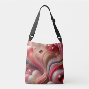 Bolsa Ajustável Trendy Crossbody Bag com Abstrato Art Design