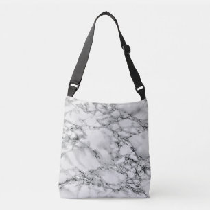 Bolsa Ajustável Trendy White Marble Stone