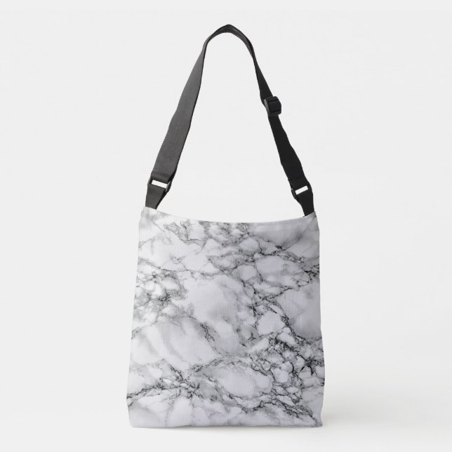 Bolsa Ajustável Trendy White Marble Stone (Frente)