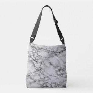 Bolsa Ajustável Trendy White Marble Stone - Elegante