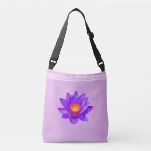 Bolsa Ajustável Três Linhas e Flor de Lótus Personalizada em Viole