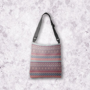 Bolsa Ajustável Tribal Geométrica Mudcloth Stripe Boho Multicolor