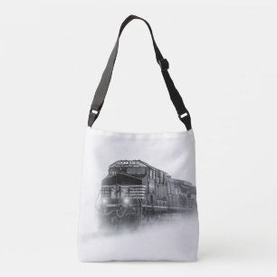 Bolsa Ajustável Trilhos do comboio preto e branco
