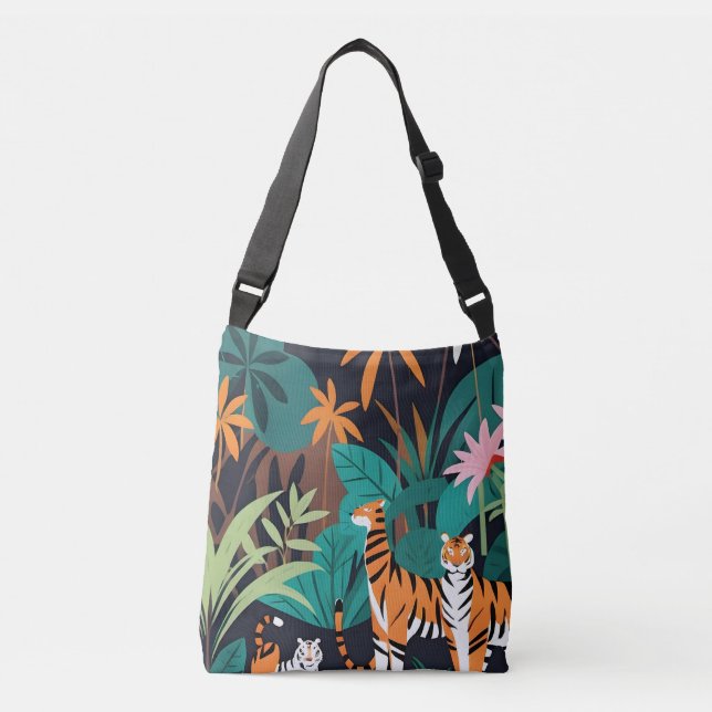 Bolsa Ajustável Trio de Tigre Tropical (Frente)