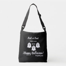 Bolsa Ajustável truque ou trato, nome, halloween personalizado, bo