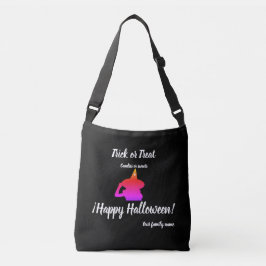 Bolsa Ajustável truque ou trato, nome, halloween personalizado, br