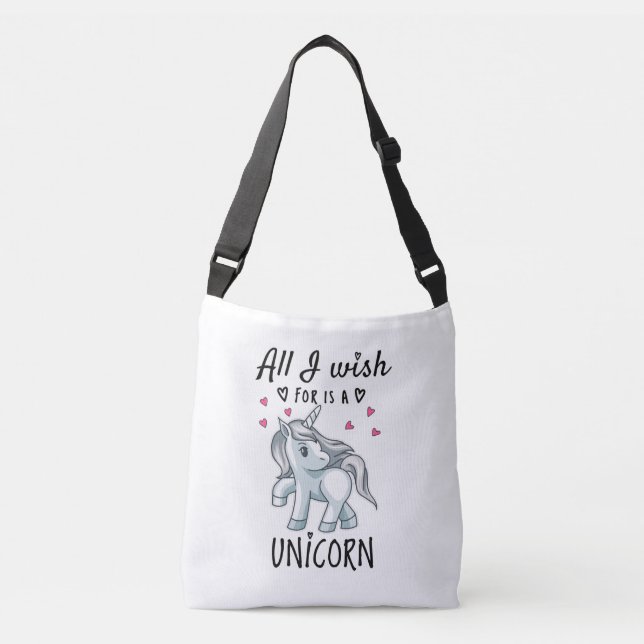 Bolsa Ajustável Tudo o que desejo é um Unicórnio (Frente)