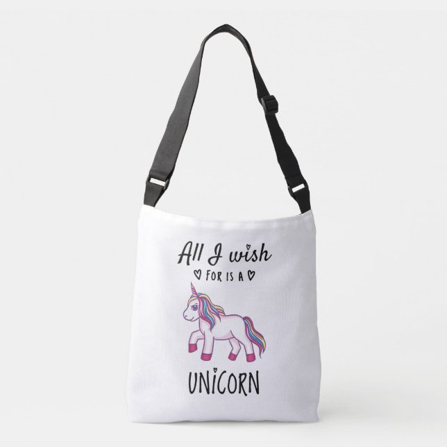 Bolsa Ajustável Tudo o que desejo é um Unicórnio (Frente)