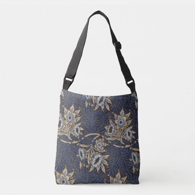 Bolsa Ajustável Tulipa de William Morris com padrão de salgueiro e (Frente)