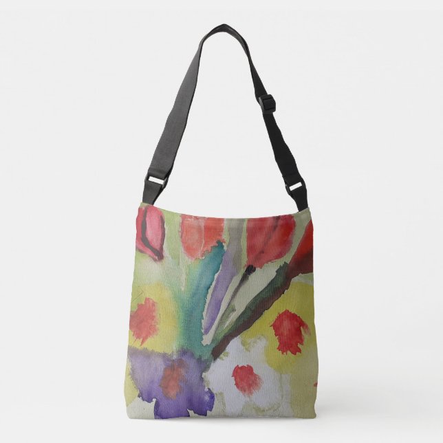 Bolsa Ajustável Tulipas de abstrato e Flores de Mola (Frente)