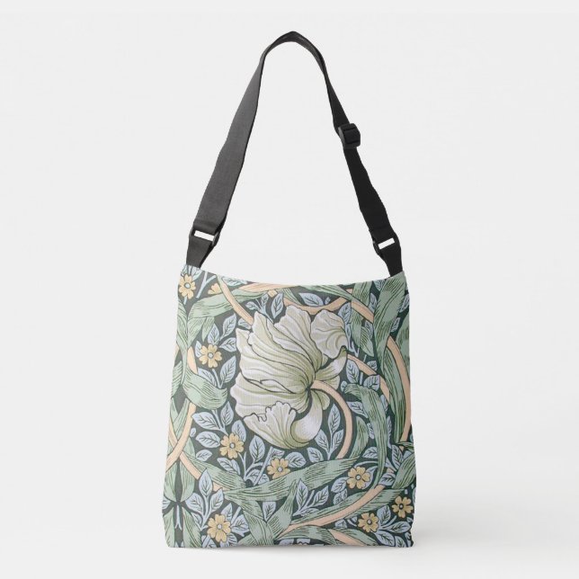 Bolsa Ajustável Tulipas Pimpernel Arte Botânica William Morris (Frente)