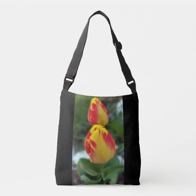 Bolsa Ajustável tulipas vermelhas amarelas (Frente)