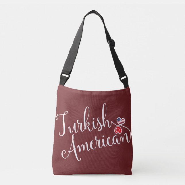 Bolsa Ajustável Turco americano Entwined Hearts Bag (Frente)