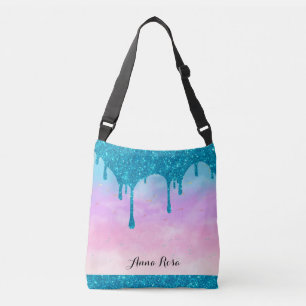 Bolsa Ajustável *~* Turquesa Derramamento da lente do Pastel Céu