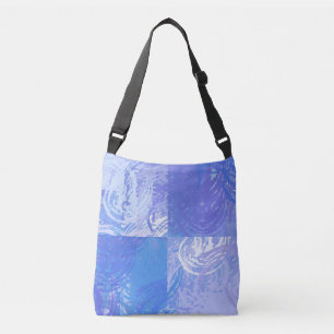 Bolsa Ajustável Turquesa e roxa com abstrato