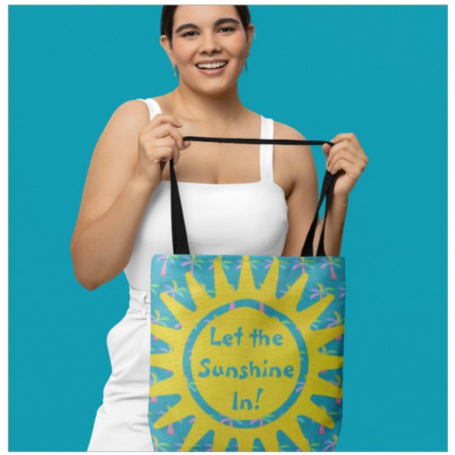 Bolsa Ajustável Turquesa Personalizada Palmeiras Solares (Is sunshine your therapy?)