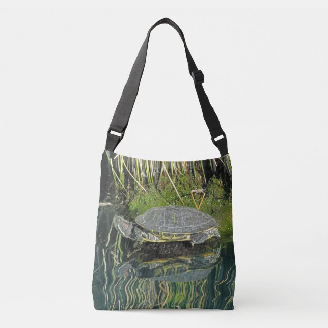 Bolsa Ajustável Turtle Lover Animal com Reflexão Água Natureza (Frente)