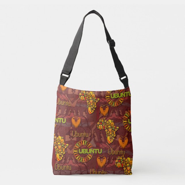 Bolsa Ajustável Ubuntu - Sou porque somos. (Frente)