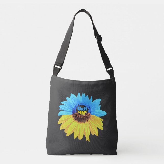 Bolsa Ajustável Ucrânia: flor da água, girassol, azul-amarelo (Frente)