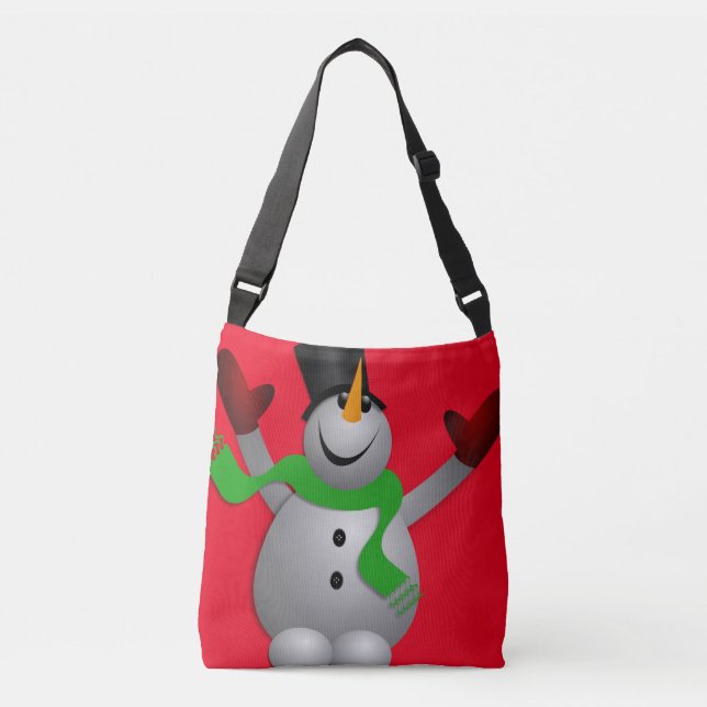 Bolsa Ajustável Um Boneco de Neve Feliz (Frente)