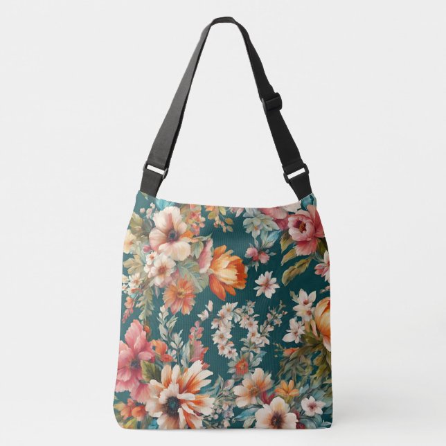 Bolsa Ajustável Um Incrível Floral de Verão como Pintura (Frente)